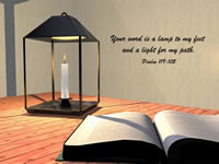聖書とランプ
